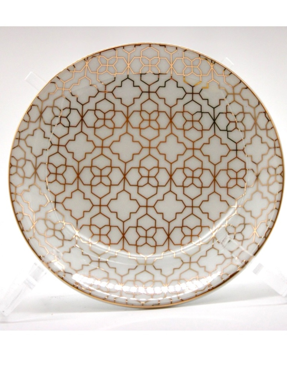 Kendra Scott Gold Filigree Ceramic Ring Holder Jewelry Trinket Dish 4.5"  NEW